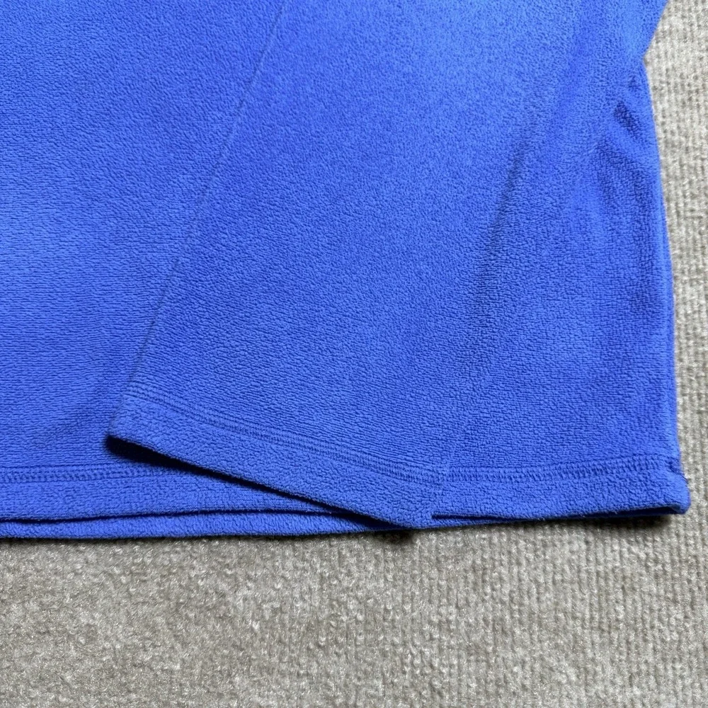 The North Face Polartec Classic Fleece 1/4 Zip Pullover Blue Yellow‎ Logo Medium
